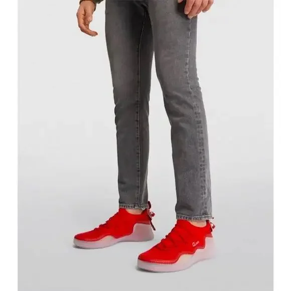 CHRISTIAN LOUBOUTIN Men's Arpoador Low-top Sneakers Red 41.5